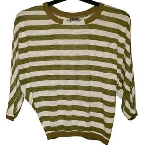 3/$15 Sparkle & Fade Striped Split Back Shirt Size XS